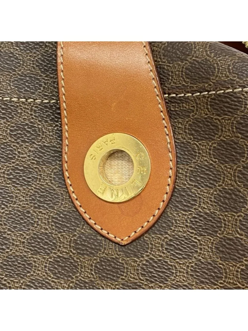 Celine Tote Macadam Brown Gold - Picture 8 of 10